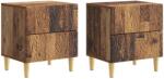 vidaXL Noptiera 2 pcs Lemn vechi 43 x 34, 5 x 48 cm Lemn prelucrat GartenMobel Dekor (895002)