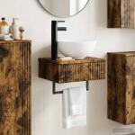 vidaXL Basin de spalare montat pe perete Stejar fumuriu GartenMobel Dekor (890173)