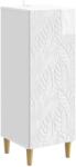vidaXL Bufet Alb foarte lucios 33 x 34, 5 x 90 cm Lemn prelucrat GartenMobel Dekor (895059) Comoda
