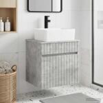 vidaXL Chiuveta de baie suspendata Gri Beton 49 x 41 x 63 cm GartenMobel Dekor (890585)