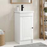 vidaXL Mobila de baie cu chiuveta Alb foarte lucios 42 x 40 x 84, 5 cm GartenMobel Dekor (890028)