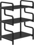 HOMCOM Rafturi Depozitare - 3 Niveluri, Metal Stil Industrial | Aosom Romania (838-446V80BK)