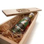 Distillerie Des Moisans Pachet Cadou Cutie de Lemn Personlizata Rom Deau Canoubier Caribbean Rum 40%, 0.7L