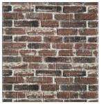 Flippy 10 darabos falmatrica készlet, Flippy, öntapadós, 70 x 77 cm, 4 mm vastagság, 5, 3 m2 fedett terület, PVC, vörös téglaminta, tégla (135744)