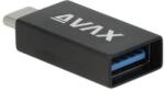AVAX Adapter, USB-A anya/USB-C apa, AVAX „AD602 Connect+, fekete (AXAD602)