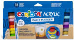CARIOCA Marker cu vopsea acrilica si varf pensula Carioca 18 buc/set (PMK081)