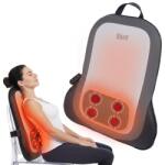 iHunt Husa de masaj cu incalzire iHunt SPA BackMaster Shiatsu, pentru scaun, masaj complet spate, gat si fese, Tehnologie Shiatsu, Telecomanda, Auto Acasa (Gri) Aparat de masaj