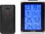 VIRONE Statie meteo cu ceas si Transmitator exterior VIRONE WS-3 temperatura si umiditate interior si exterior calendar alarma alimentare cu (ws-3)