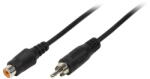 LogiLink Аудиокабел, RCA/M - RCA/M, черен, 10 м