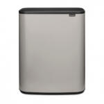 Brabantia Cos de gunoi Brabantia Bo Touch 1010456, 2x30 l, Deschidere lina si silentioasa, Gri (1010456) Cos de gunoi