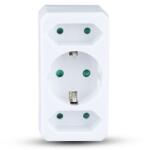 V-TAC Adaptor V-tac, 3 prize 2X2.5A si 1X16A max 3680W, SKU-8784 (SKU-8784)