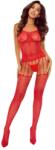 Passion Bodystocking Seducator Model Portjartier, Rosu, S-L