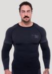 GymBeam Tricou fără cusături cu mâneci lungi OG1 Black/Grey XXL