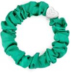 By Eloise London Silver Heart Silk Scrunchie színes Jungle Green