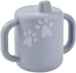 BÉABA Tanulóbögre kisbabáknak Silicone Training Cup Pebble Beaba fedéllel önálló iváshoz szürke 8 hó-tól (BE913636)