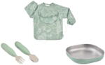 Beaba Étkészlet First Meals Gift Set Sage Green Beaba 4 részes rozsdamentes acél étkezőszett díszdobozos csomagolásban zöld 4 hó-tól (BE913639)