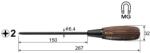 Vessel Csavarhúzó üthető PH2 x 150 - FA NYELŰ - NON SLIP - Vessel B330 (330PH2X150)