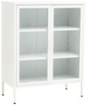 Premier Housewares Бяла стоманена витрина 80x102x40 cm Acier - Premier Housewares (2406590)