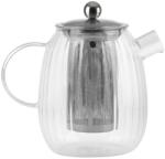 Vialli Design Стъклен чайник с цедка в матово сребрист цвят 1 l Tulip - Vialli Design (29309)