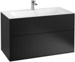 Villeroy & Boch Dulap baza suspendat Villeroy & Boch Finion cu 2 sertare, 100x59x50cm, Black Matt (F02000PD)