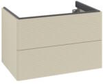 Villeroy & Boch Dulap baza suspendat Villeroy & Boch Antao cu 2 sertare, 78.8x50.4cm, front texturat Silk Grey Matt (K04100HJ)