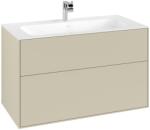 Villeroy & Boch Dulap baza suspendat Villeroy & Boch Finion cu 2 sertare, 100x59x50cm, Silk Grey Matt (F02000HJ)