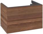Villeroy & Boch Dulap baza suspendat Villeroy & Boch Antao cu 2 sertare, 78.8x50.4cm, front texturat Warm Walnut (K04100HM)