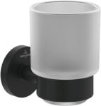 Villeroy&Boch Pahar cu suport de perete Villeroy & Boch Elements Tender negru mat (TVA151018000K5)