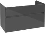 Villeroy & Boch Dulap baza suspendat Villeroy & Boch Collaro cu 2 sertare, 95.4x44.4cm, Glossy Grey (C01100FP)