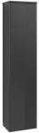 Villeroy & Boch Dulap inalt tip coloana Villeroy & Boch Antao cu 1 usa, 41.4x28.7x171cm, orientare stanga, front texturat Black Matt (K45100PD)