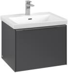 Villeroy & Boch Dulap baza suspendat Villeroy & Boch Subway 3.0 cu iluminare, 57x44x46cm, Graphite, maner aluminiu (C577L0VR)