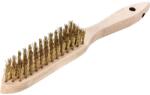 Lessmann Kézi drótkefe, hullámos sárgaréz drót 0, 35mm 5 soros Lessmann (4017359072196)