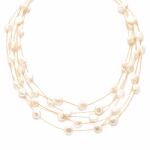 ElectraStore Colier Auriu Cu siraguri De Perle Multiple Elaria (C4967)