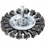 Lessmann Tárcsás drótkefe, 75x0, 5mm, rozsdamentes acél, húzott drót, tengelyes Lessmann (4017359010839)