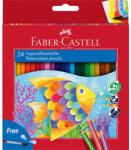 Faber-Castell Színes ceruza készlet hatszögletű akvarell + ecset Faber-Castell 24klf. szín - papirx