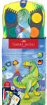 Faber-Castell Vízfesték készlet + fehér tempera + matrica DINOSZAURUSZ Faber-Castell 12klf. szín - papirx
