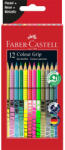Faber-Castell Színes ceruza készlet háromszögletű GRIP Faber-Castell pasztell, neon, metál színek 12klf. szín - papirx