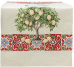 Cortimex Kft Citromfás piros mozaikos gobelin asztali futó 44x140 cm