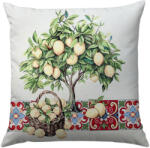 Cortimex Kft Citromfás piros mozaikos párnahuzat 45x45 cm