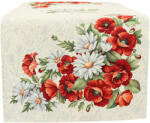 Cortimex Kft Pipacsos margarétás gobelin asztali futó 44x140 cm