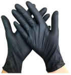 GMT Gumikesztyű nitril púdermentes L 100 db/doboz, GMT Super Gloves fekete - papirx