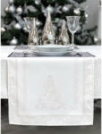 Cortimex Kft Ezüst lurex asztali futó karácsonyfa mintás 44x140 cm