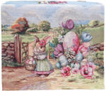 Cortimex Kft Farmhouse húsvéti nyuszis gobelin asztali futó 37x100 cm