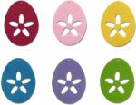 Filcfigura - Tojás tulipános - virág mintával (6 db/cs)