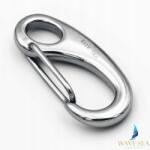 WAVE SEA Fóka karabiner 50 mm saválló 304 patentos karabiner csónakkötélhez (WS6205-50)