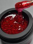 Everin Gel Autonivelant Everin Petal Stories Pink Petal Rain 15gr - Gel Roșu-Roz cu Inserții Florale (PS-PPR)