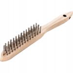 Granit Parts Kézi drótkefe, acél drót, hullámos 0, 35mm 3 soros Lessmann (4017359078433)