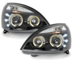 KITT Lightning Első lámpák Renault Clio MK3 01-05 _ 2 körgyűrűk _ fekete (SWR05AB)