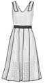 KARL LAGERFELD Rövid ruhák KL EMBROIDERED LACE DRESS Fehér DE 34