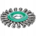 Lessmann Tárcsás drótkefe rozsdamentes acélból, 115x12mm, sodrott 0, 5mm drót Lessmann (827668)